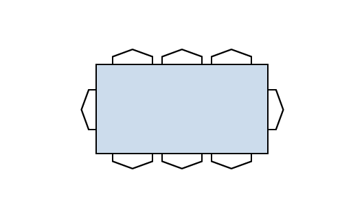 Table avec dessus de verre clair - TBRGL-0620